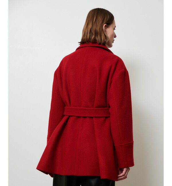 allureville「パイルメルトンデザインＰコート」|ピーコート|