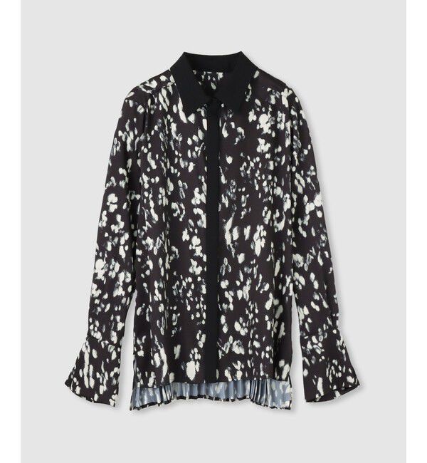 allureville「OFFICINAバックプリーツブラウス」|シャツ・ブラウス|ブラック