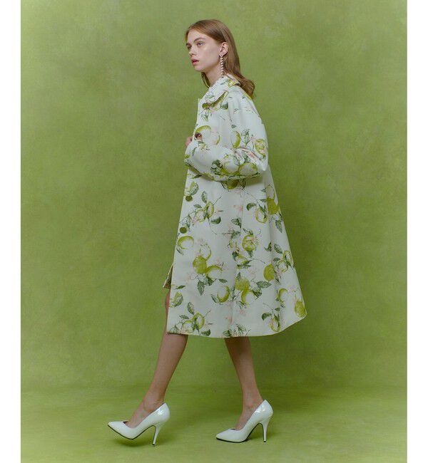 LOULOU WILLOUGHBY「【LOULOU WILLOUGHBY】RATTIレモン柄ステンカラーコート」|ダッフルコート|