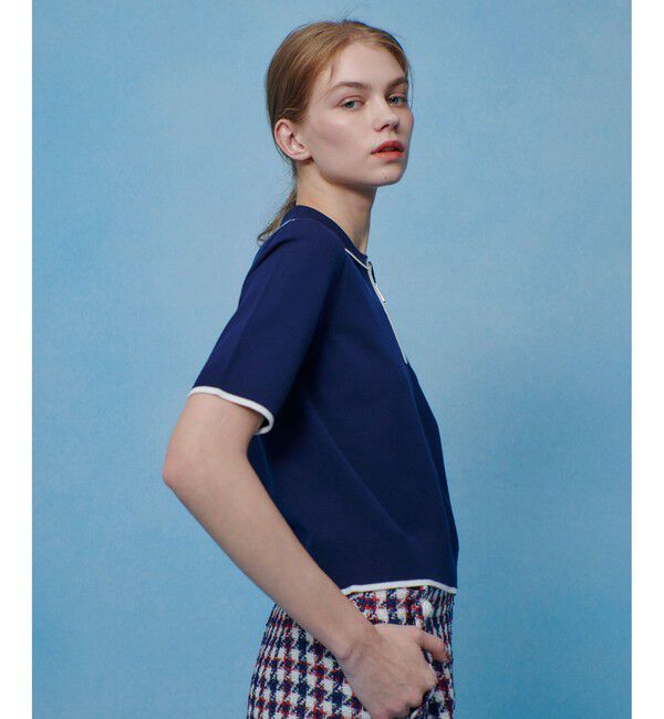 LOULOU WILLOUGHBY「【LOULOU WILLOUGHBY】CHERRY ビジューポロ」|ポロシャツ|