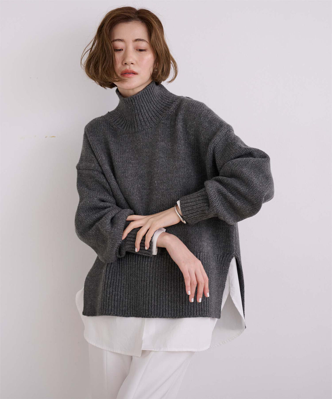 ur's「釦バックスリットチュニックシャツ」|シャツ・ブラウス|