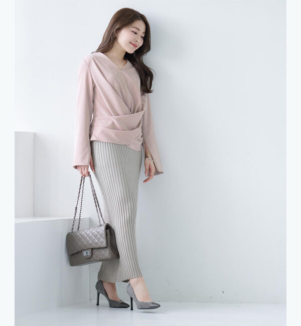 ur's「【尾﨑真衣さんコラボアイテム】2wayスリットスリーブカシュクールブラウス」|シャツ・ブラウス|