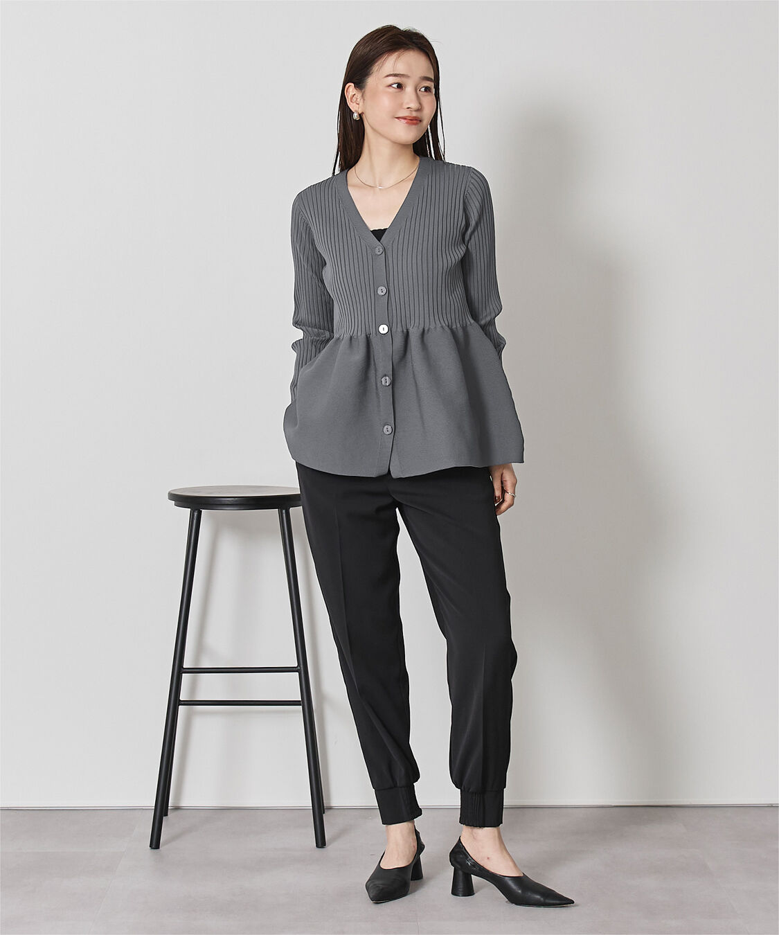 ur's「前後2wayペプラムニットトップス」|ニット・セーター|