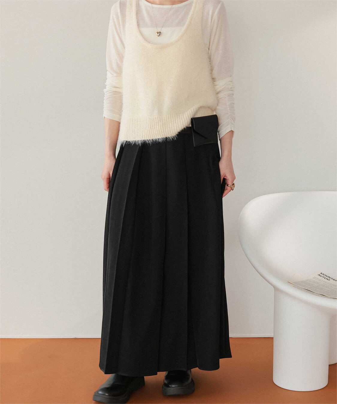 titivate「サイドスリットプリーツスカート」|スカート|
