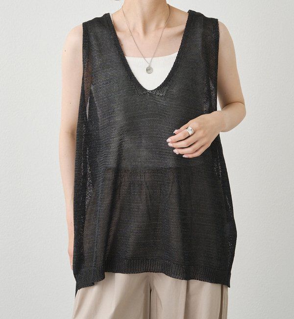  「テープヤーンニットベスト」|ニット・セーター|