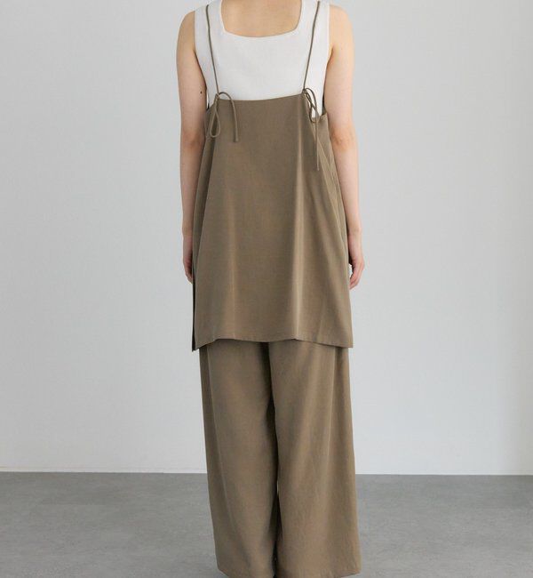  「【着回し力◎/セットアイテム】ソフトツイルキャミチュニック+パンツセット」|その他|