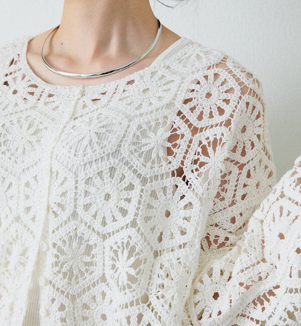  「【リバイバル】カギ針編み風2WAYカーディガン」|カーディガン|