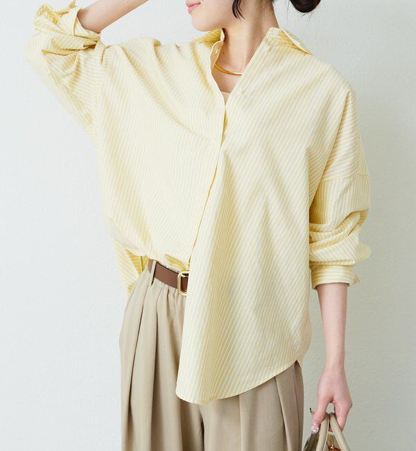  「ストライプオックスシャツ」|シャツ・ブラウス|イエロー系その他