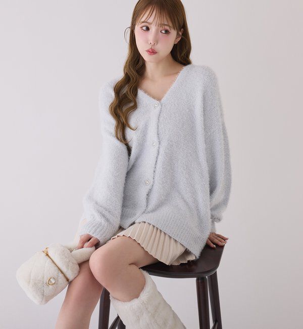  「ベロアモールカーデ」|ニット・セーター|