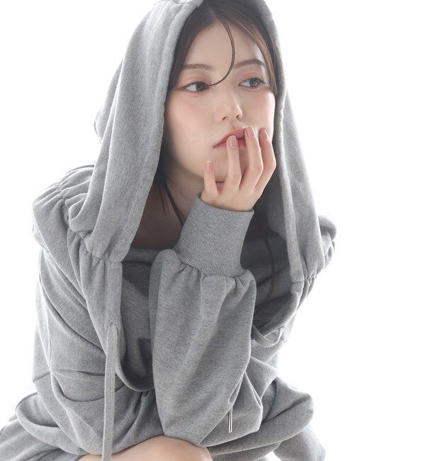  「オフショルパーカーワンピ」|ワンピース|