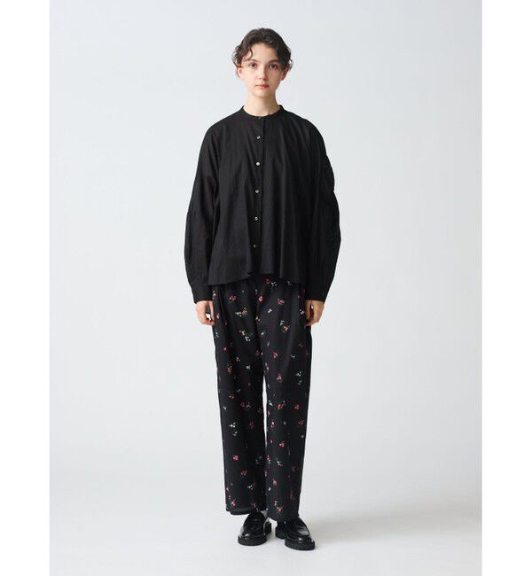 mizuiro ind「mizuiro ind バックギャザーワイドシャツ」|シャツ・ブラウス|