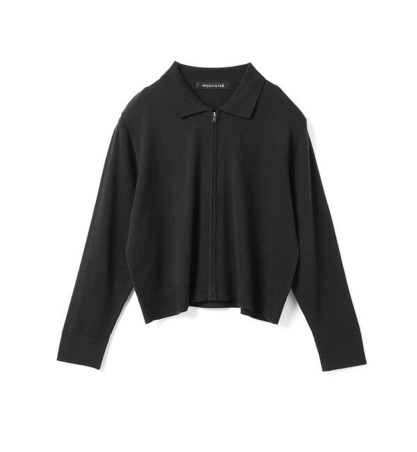 mizuiro ind「mizuiro ind 襟付きジップカーディガン」|カーディガン|