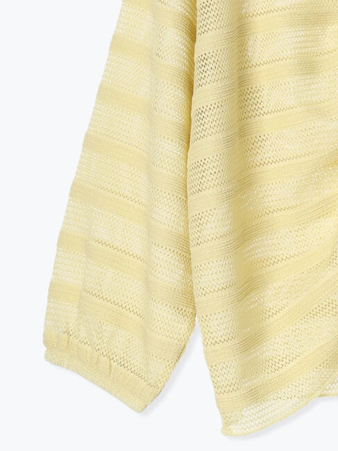 Te chichi TERRASSE「メッシュボーダーシャーリングトップス」|その他|