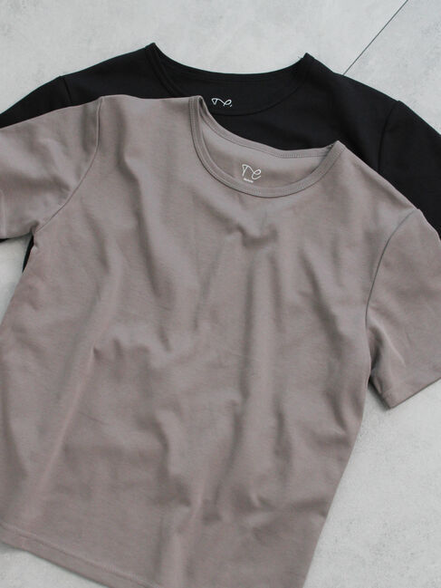 Te chichi「クルーネックTシャツ」|Tシャツ・カットソー|チャコールグレー