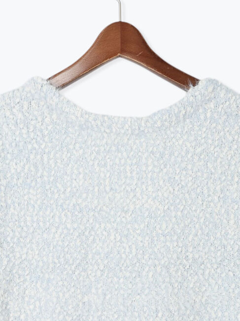 Te chichi TERRASSE「ポンポンヤーンニットショートベスト」|ダウンベスト・ベスト|