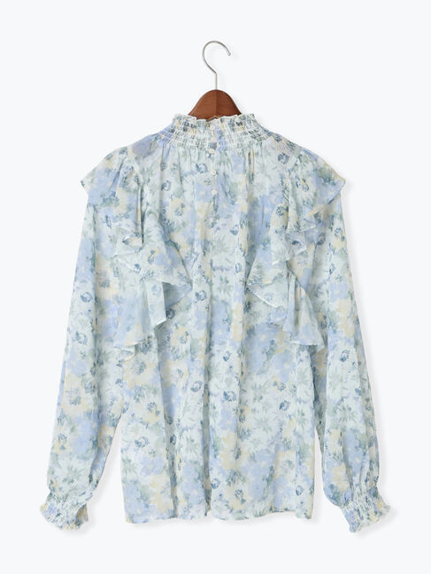Te chichi「フラワーパターンシアーフリルブラウス」|シャツ・ブラウス|