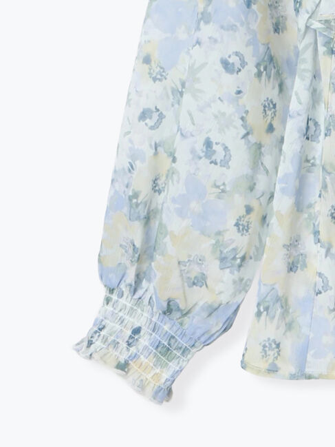Te chichi「フラワーパターンシアーフリルブラウス」|シャツ・ブラウス|