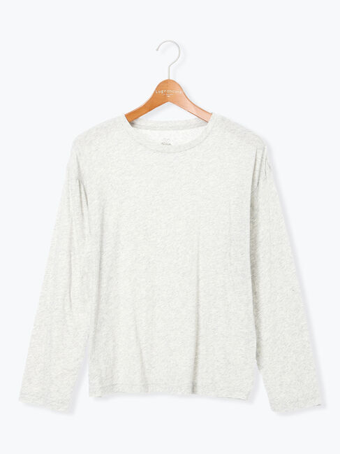 Lugnoncure「シフォン天竺クルーネック長袖トップス」|その他|