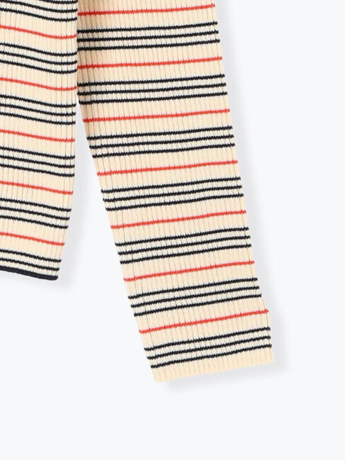 Te chichi「パネルパターンアソートリブポロニット」|ニット・セーター|