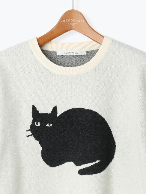 Lugnoncure「猫モチーフジャカードニット」|ニット・セーター|