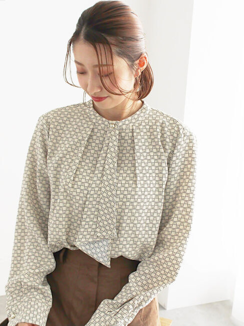 Te chichi「パターンアソートボウタイブラウス」|シャツ・ブラウス|オフホワイト