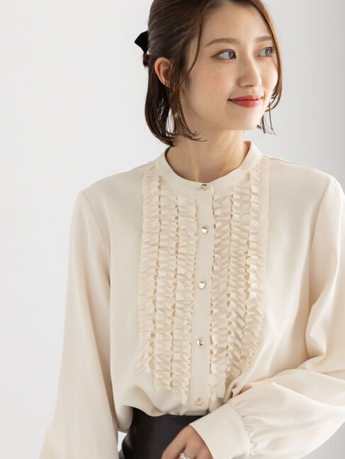 Te chichi「フロントフリルバイカラーブラウス」|シャツ・ブラウス|