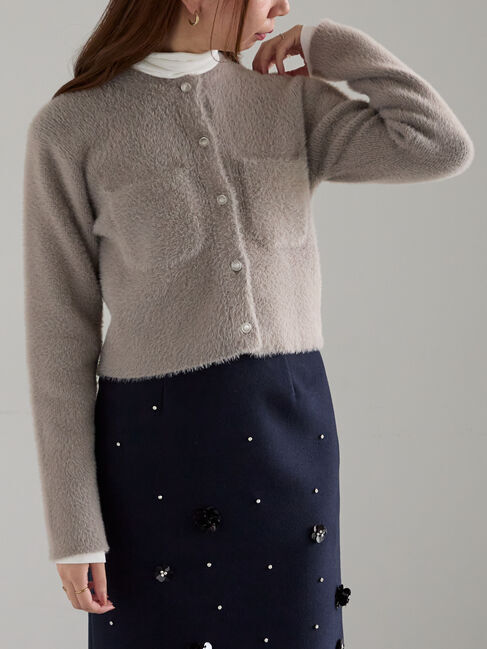 Te chichi「ショートシャギーポケットカーディガン」|カーディガン|