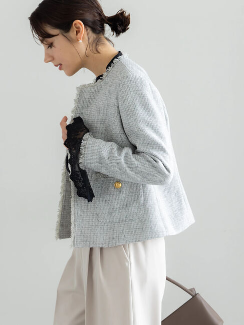 Te chichi「【セレモニーアイテム】ツイードノーカラージャケット」|その他|