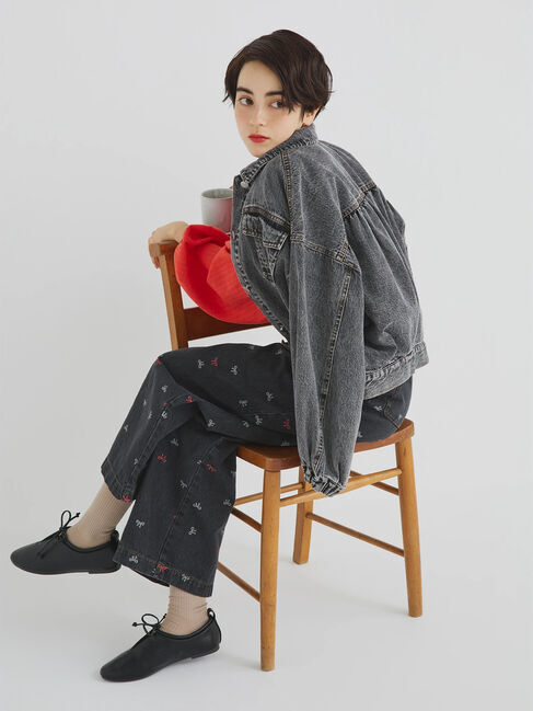 Samansa Mos2「【M/Lサイズ】ホックタックデニムパンツ」|その他|