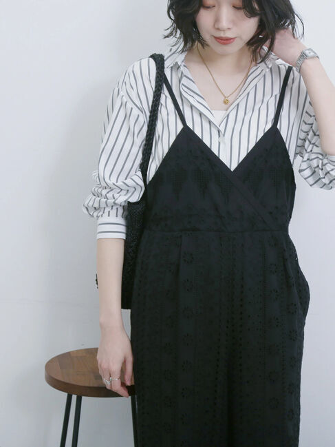 Samansa Mos2 blue「【接触冷感】マルチスタイルシャツ」|シャツ・ブラウス|