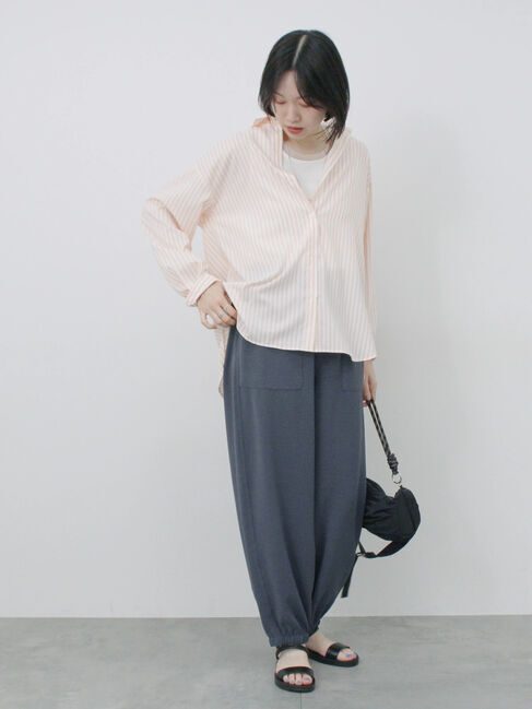 Samansa Mos2 blue「【接触冷感】マルチスタイルシャツ」|シャツ・ブラウス|