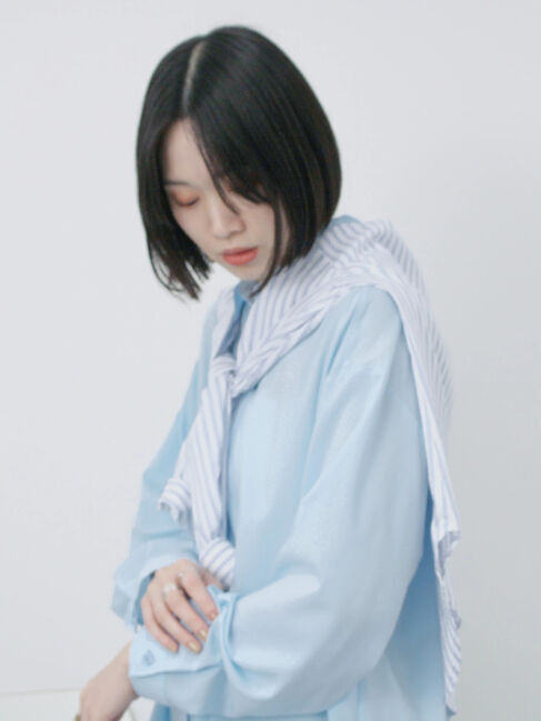 Samansa Mos2 blue「【接触冷感】マルチスタイルシャツ」|シャツ・ブラウス|