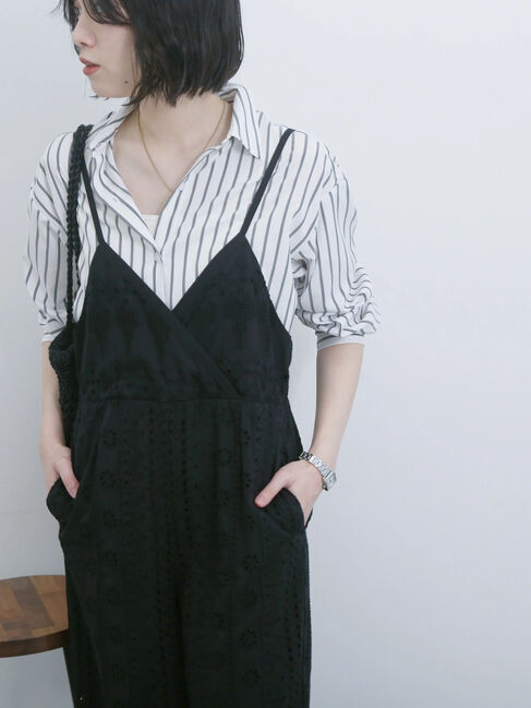 Samansa Mos2 blue「【接触冷感】マルチスタイルシャツ」|シャツ・ブラウス|