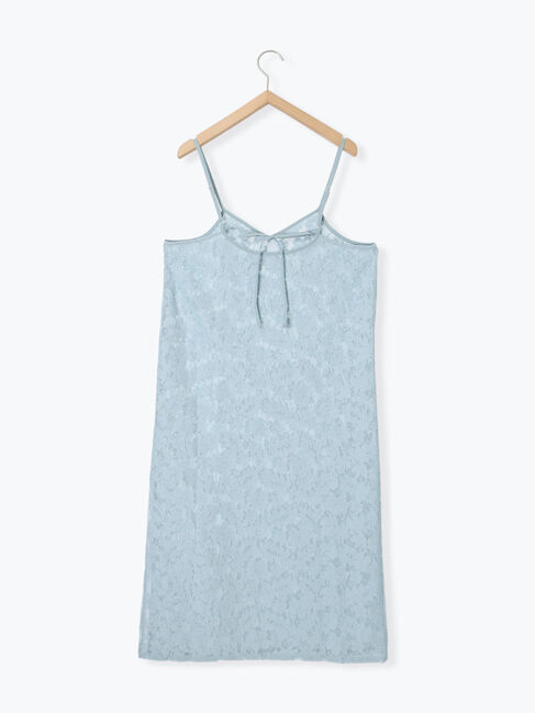 Samansa Mos2 blue「メッシュレースキャミワンピース」|ワンピース|