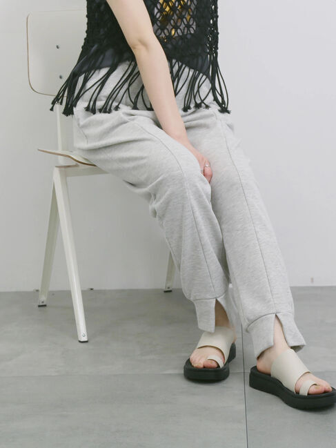 Samansa Mos2 blue「◎裏毛センタースリットパンツ」|その他|