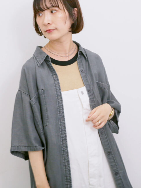 Samansa Mos2 blue「◎アメリカンスリーブタンク」|Tシャツ・カットソー|