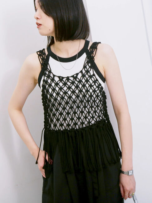 Samansa Mos2 blue「◎アメリカンスリーブタンク」|Tシャツ・カットソー|