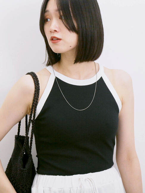 Samansa Mos2 blue「◎アメリカンスリーブタンク」|Tシャツ・カットソー|