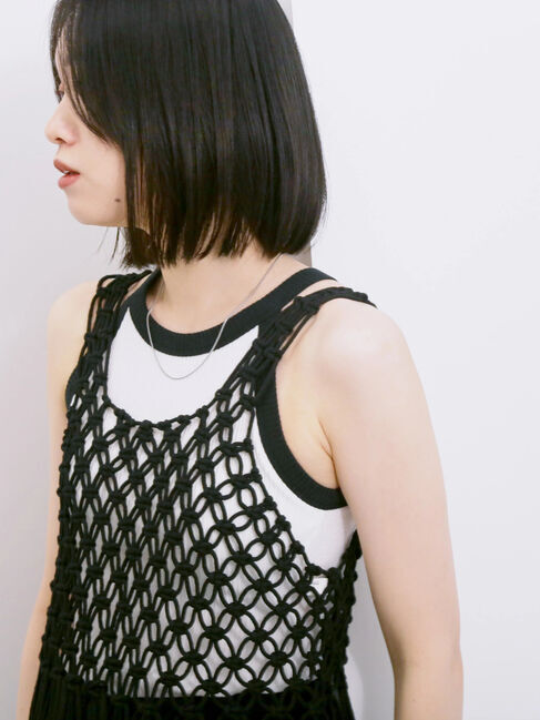 Samansa Mos2 blue「◎アメリカンスリーブタンク」|Tシャツ・カットソー|