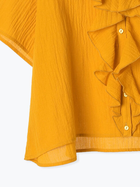 Samansa Mos2「フリルカラーブラウス」|シャツ・ブラウス|