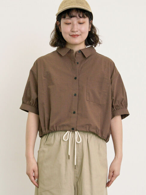 Samansa Mos2「ショート丈シャツ」|シャツ・ブラウス|