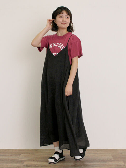 Samansa Mos2「【オーガニックコットン】ロゴプリントTシャツ」|Tシャツ・カットソー|