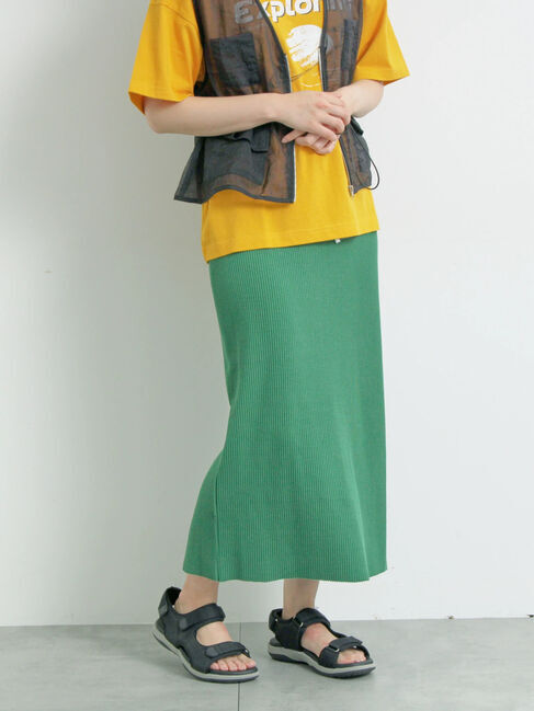 SM2「セルフカットリブスカート」|スカート|グリーン