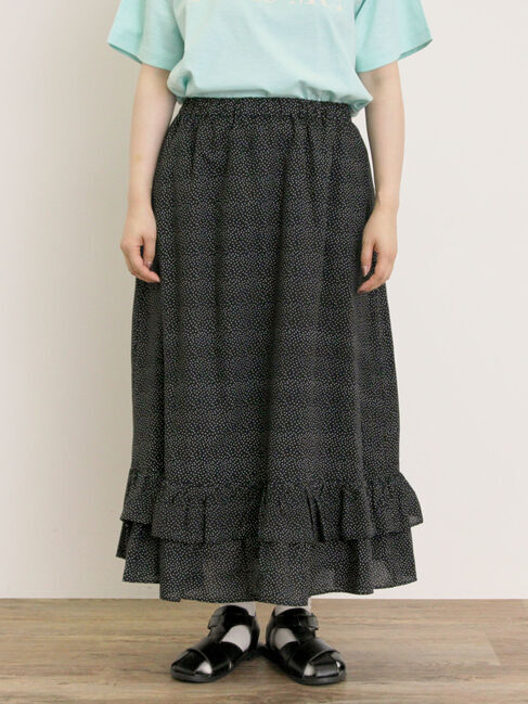 Samansa Mos2「柄アソート裾ティアードスカート」|スカート|