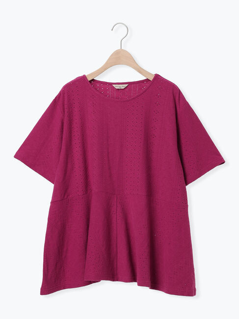 Samansa Mos2「アイレット切替フリルカットソー」|Tシャツ・カットソー|