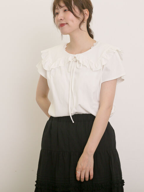 Samansa Mos2「セーラー襟Tシャツ」|Tシャツ・カットソー|