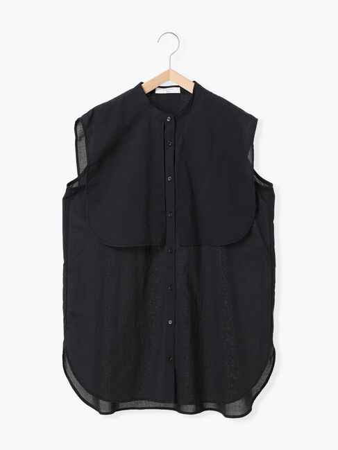 Samansa Mos2 blue「ケープブラウス」|シャツ・ブラウス|