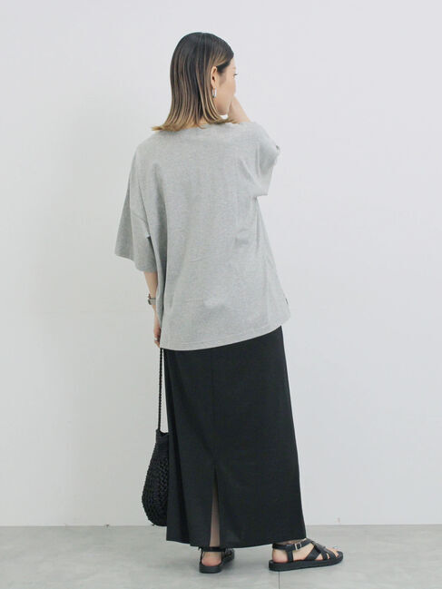 Samansa Mos2 blue「◎箔プリントTシャツ」|Tシャツ・カットソー|