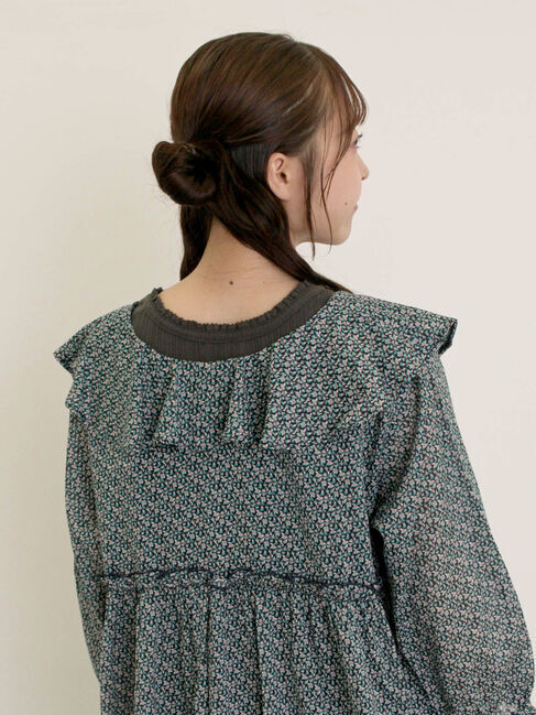 Samansa Mos2「【S/Mサイズ】柄アソート襟フリル2WAYワンピース」|ワンピース|