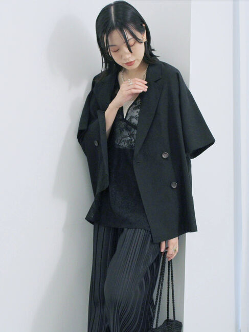 Samansa Mos2 blue「レースブラウス」|シャツ・ブラウス|